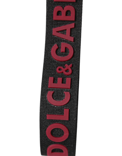 Dolce & Gabbana Black Red DG Logo Keychain