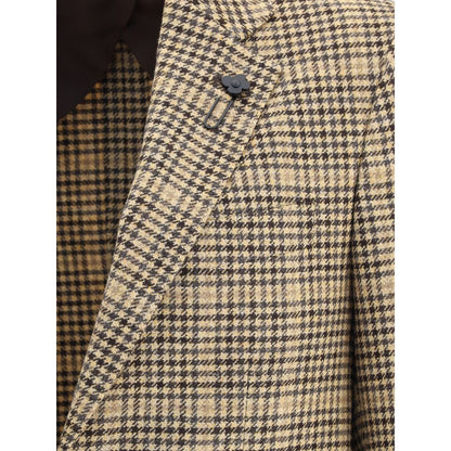 Lardini Single-Breasted Blazer in Houndstooth
