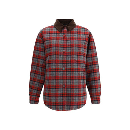 Miu Miu Plaid Bomber Jacket