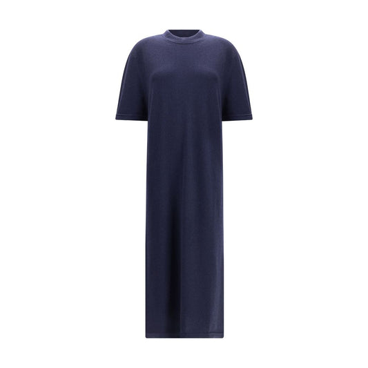 SA SU PHI Blue Short Sleeve Cashmere Maxi Dress