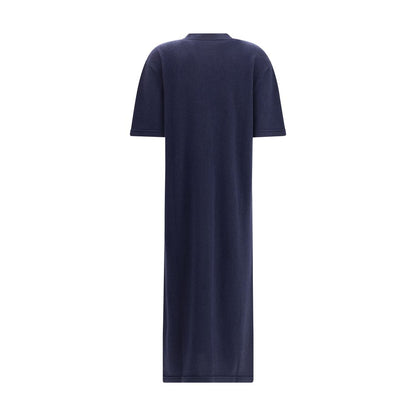 SA SU PHI Blue Short Sleeve Cashmere Maxi Dress