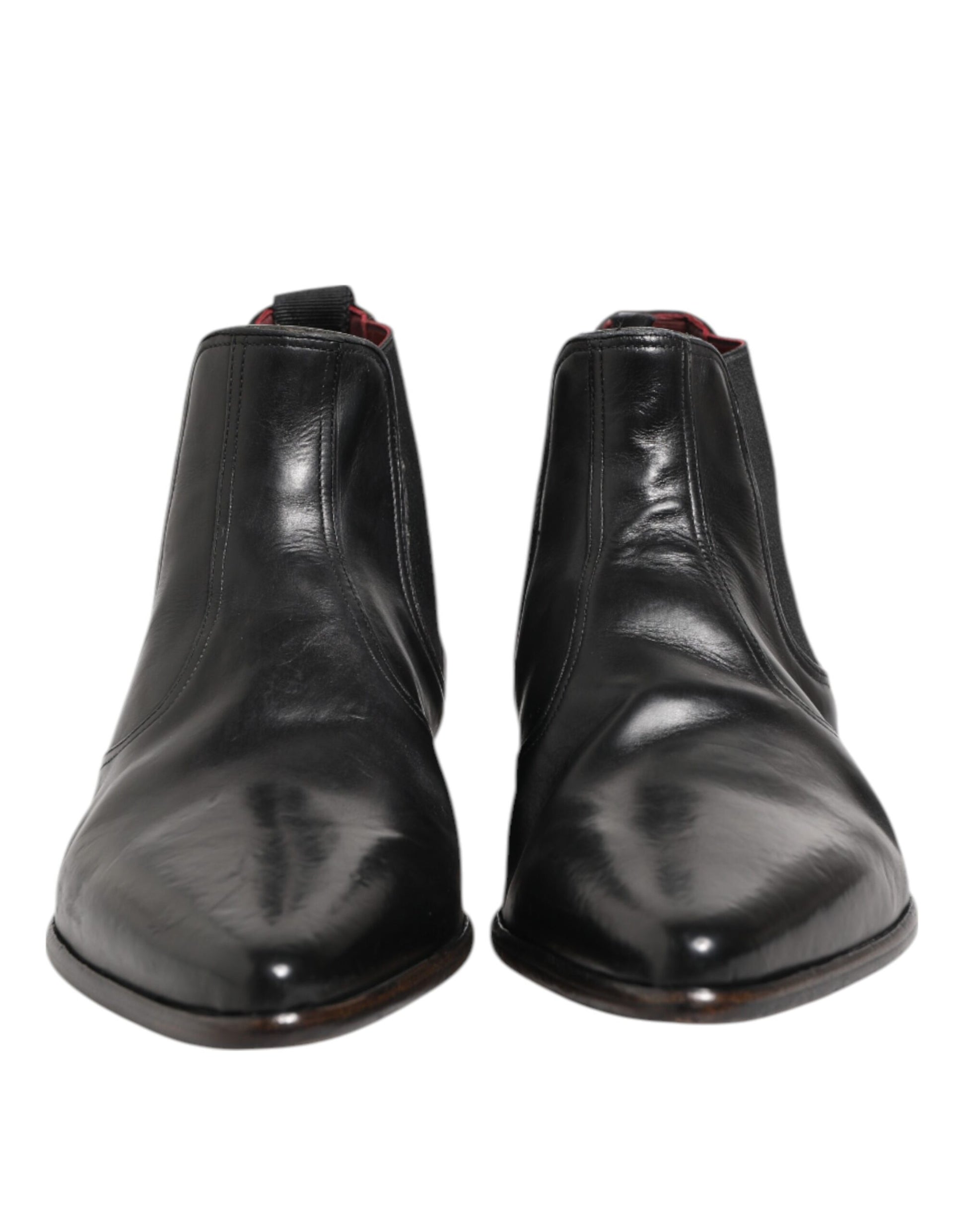 Dolce & Gabbana Black Chelsea Slip On Men's Ankle Boots