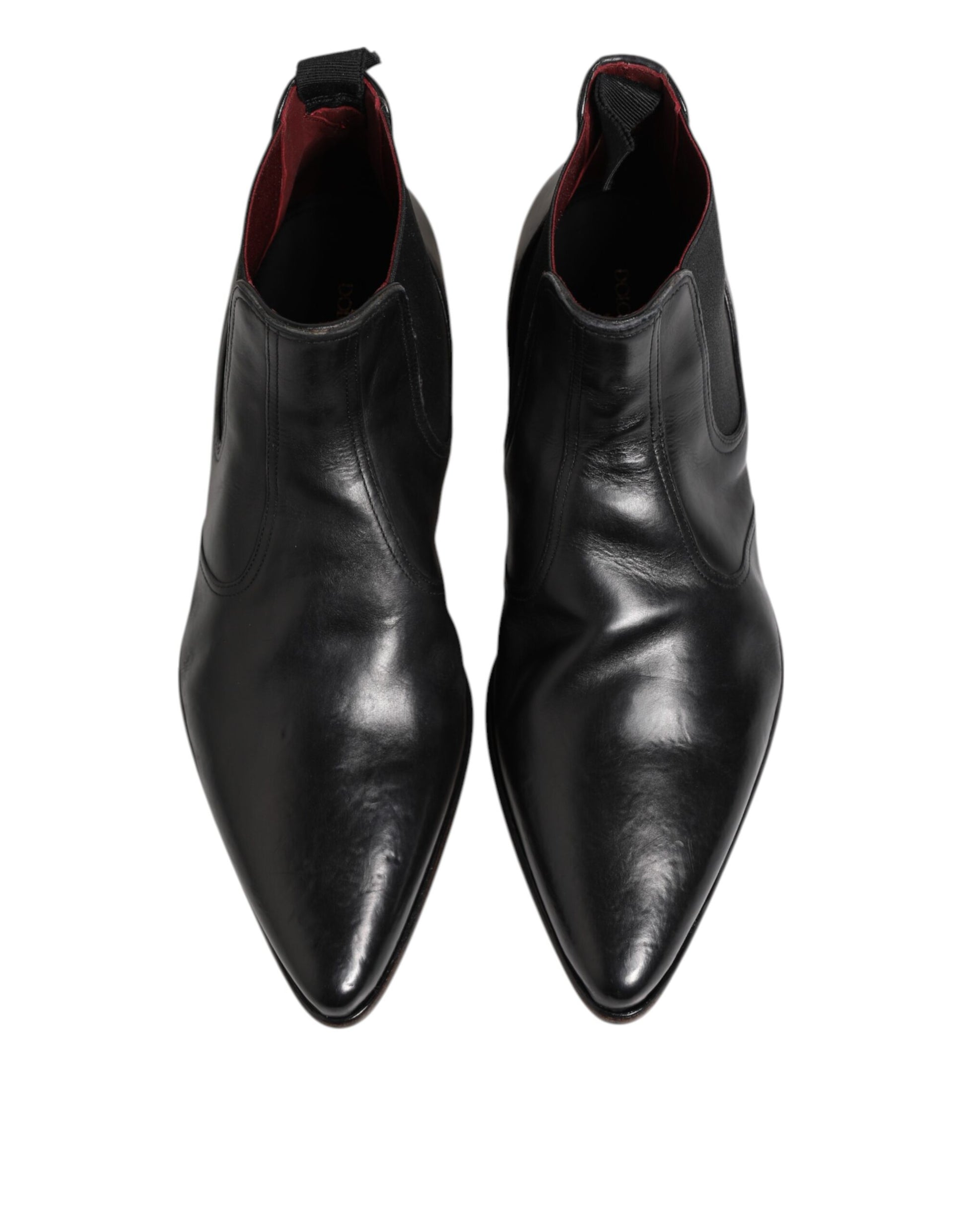 Dolce & Gabbana Black Chelsea Slip On Men's Ankle Boots