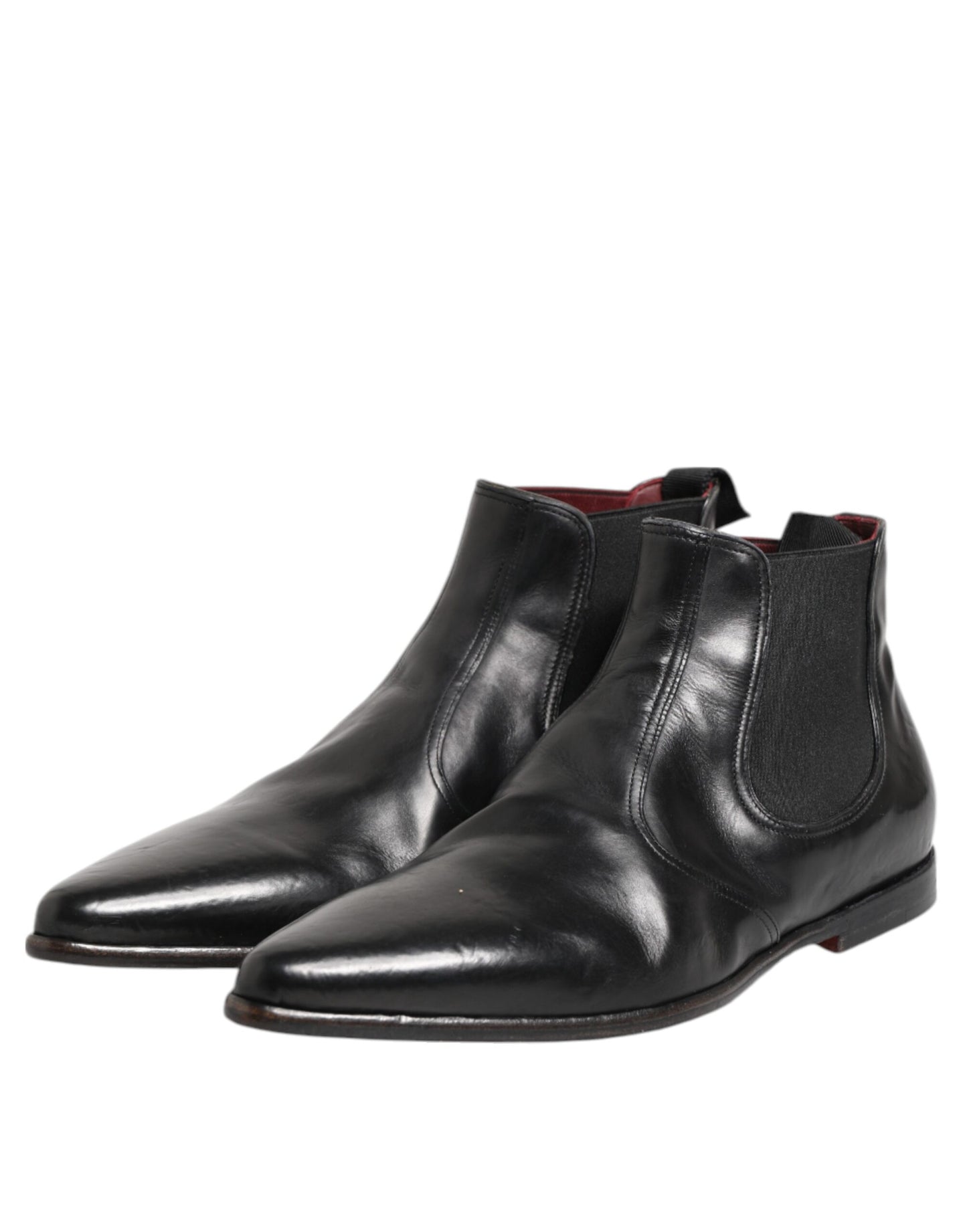 Dolce & Gabbana Black Chelsea Slip On Men's Ankle Boots