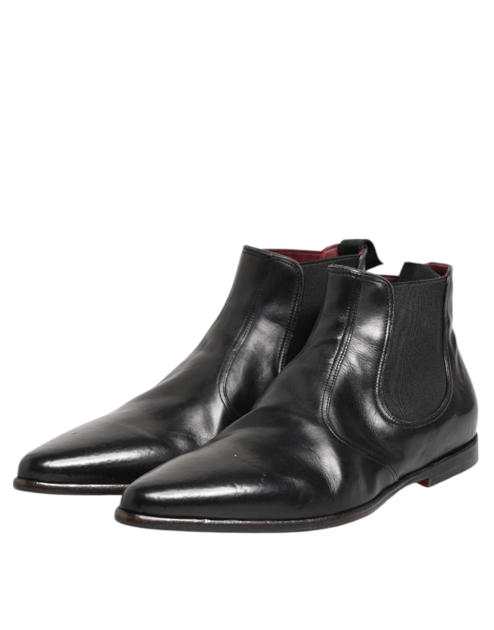 Dolce & Gabbana Black Chelsea Slip On Men's Ankle Boots