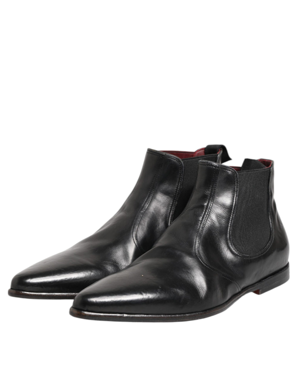 Dolce & Gabbana Black Chelsea Slip On Men's Ankle Boots
