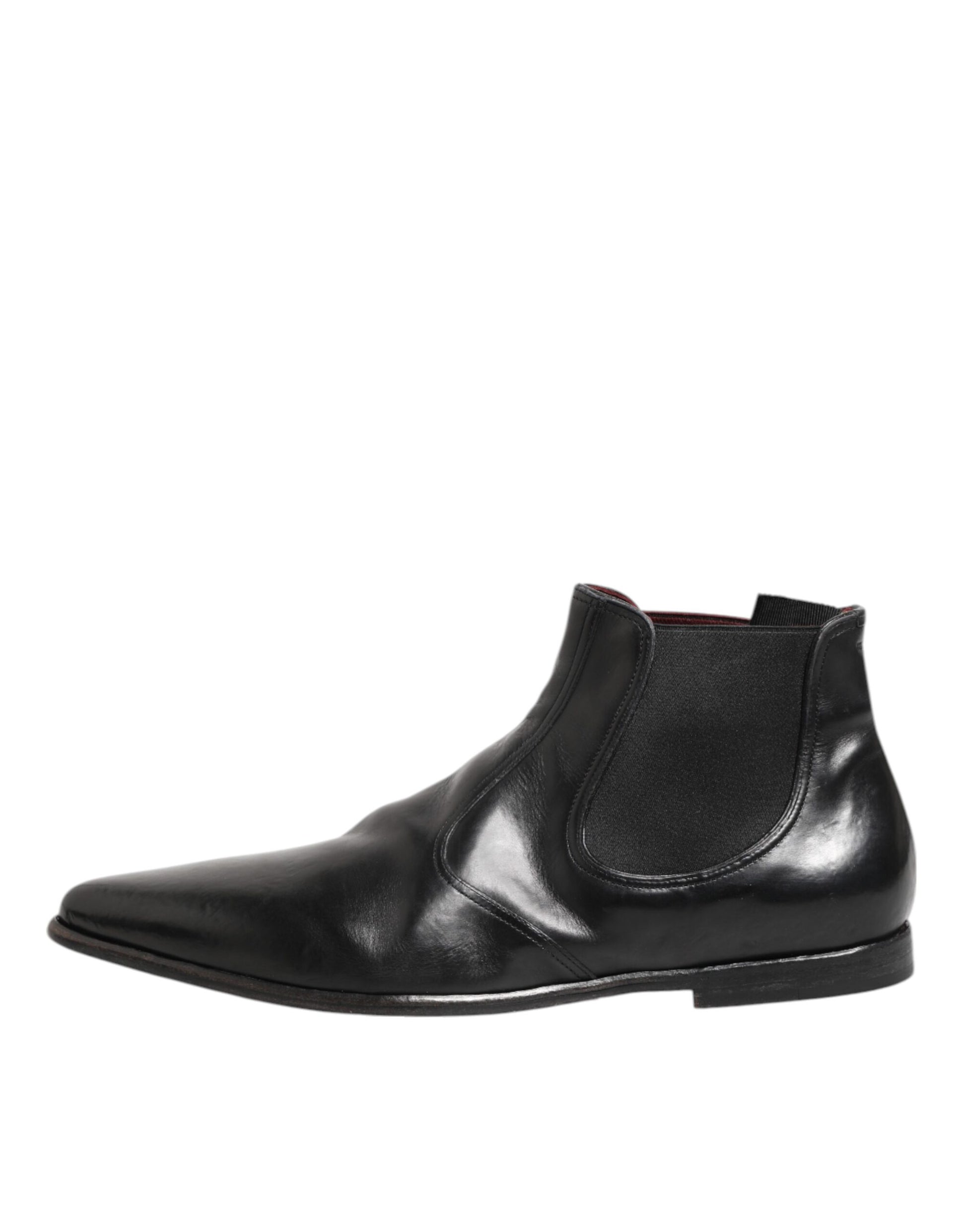 Dolce & Gabbana Black Chelsea Slip On Men's Ankle Boots