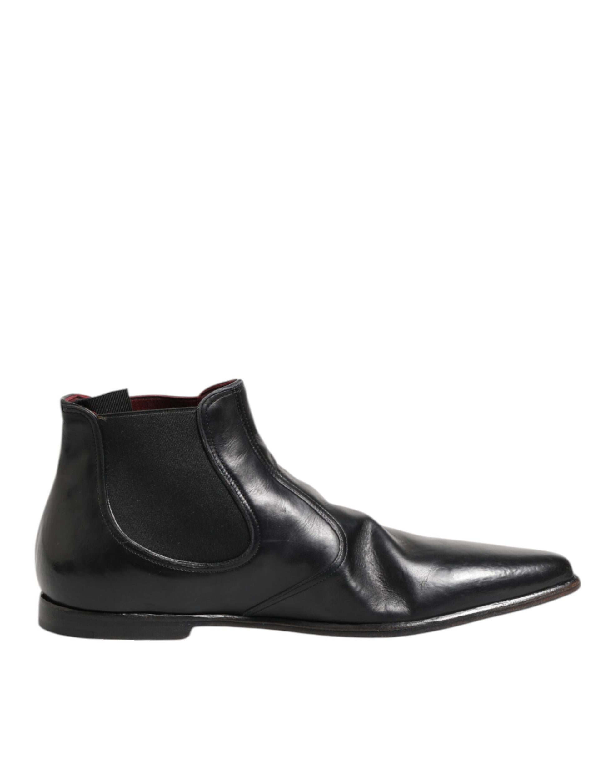 Dolce & Gabbana Black Chelsea Slip On Men's Ankle Boots