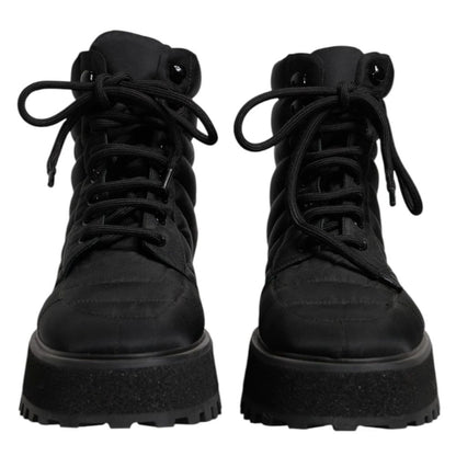 Dolce & Gabbana Black Nylon Ankle Boot