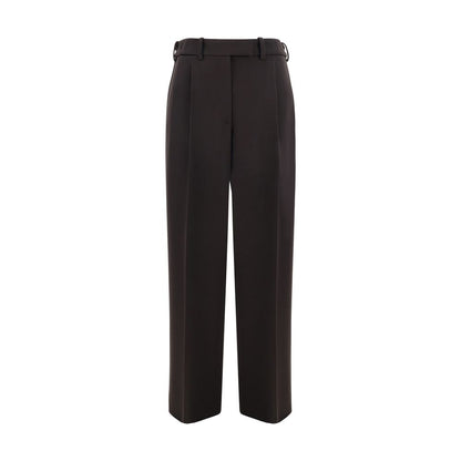 The Row Roan Pants - Elegant Wide-Leg Fleece Wool Trousers