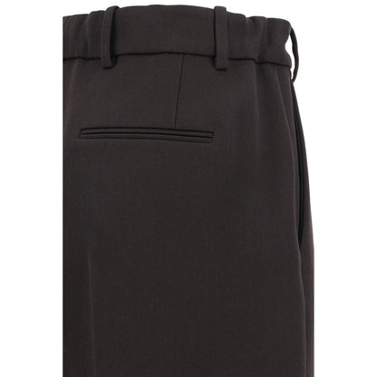 The Row Roan Pants - Elegant Wide-Leg Fleece Wool Trousers