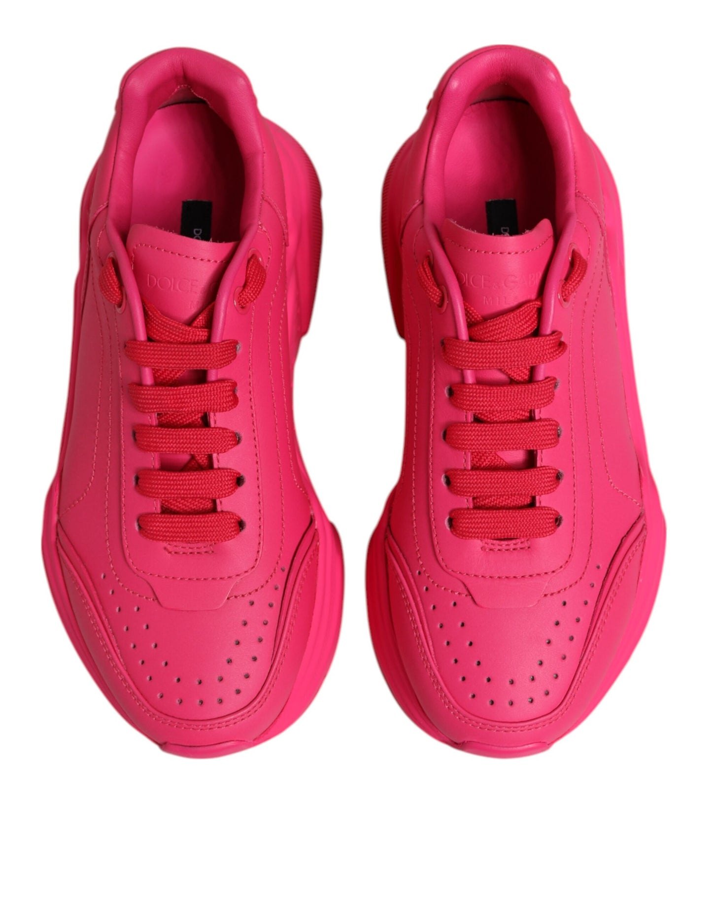 Dolce & Gabbana Pink Leather Daymaster Low Top Sneakers for Women