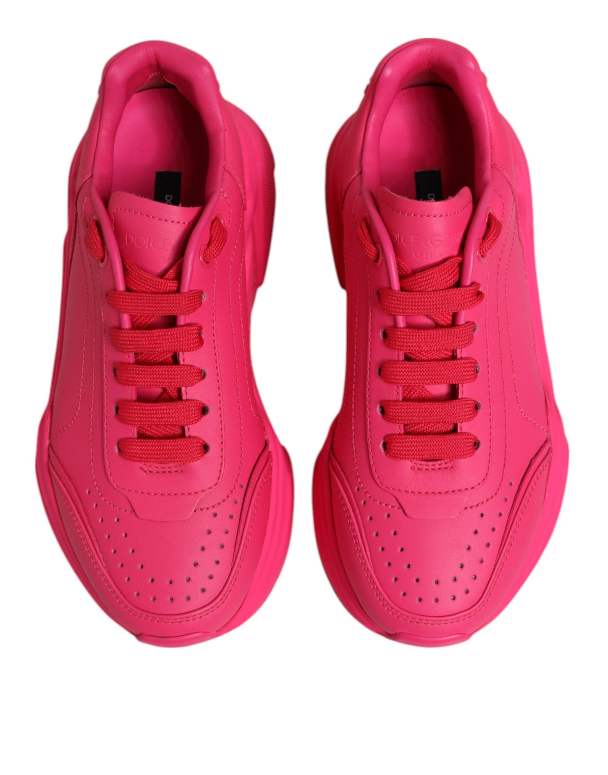 Dolce & Gabbana Pink Leather Daymaster Low Top Sneakers for Women