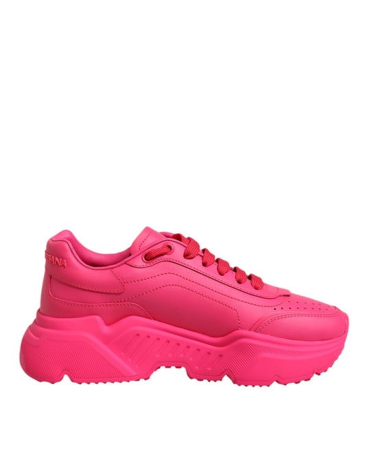 Dolce & Gabbana Pink Leather Daymaster Low Top Sneakers for Women
