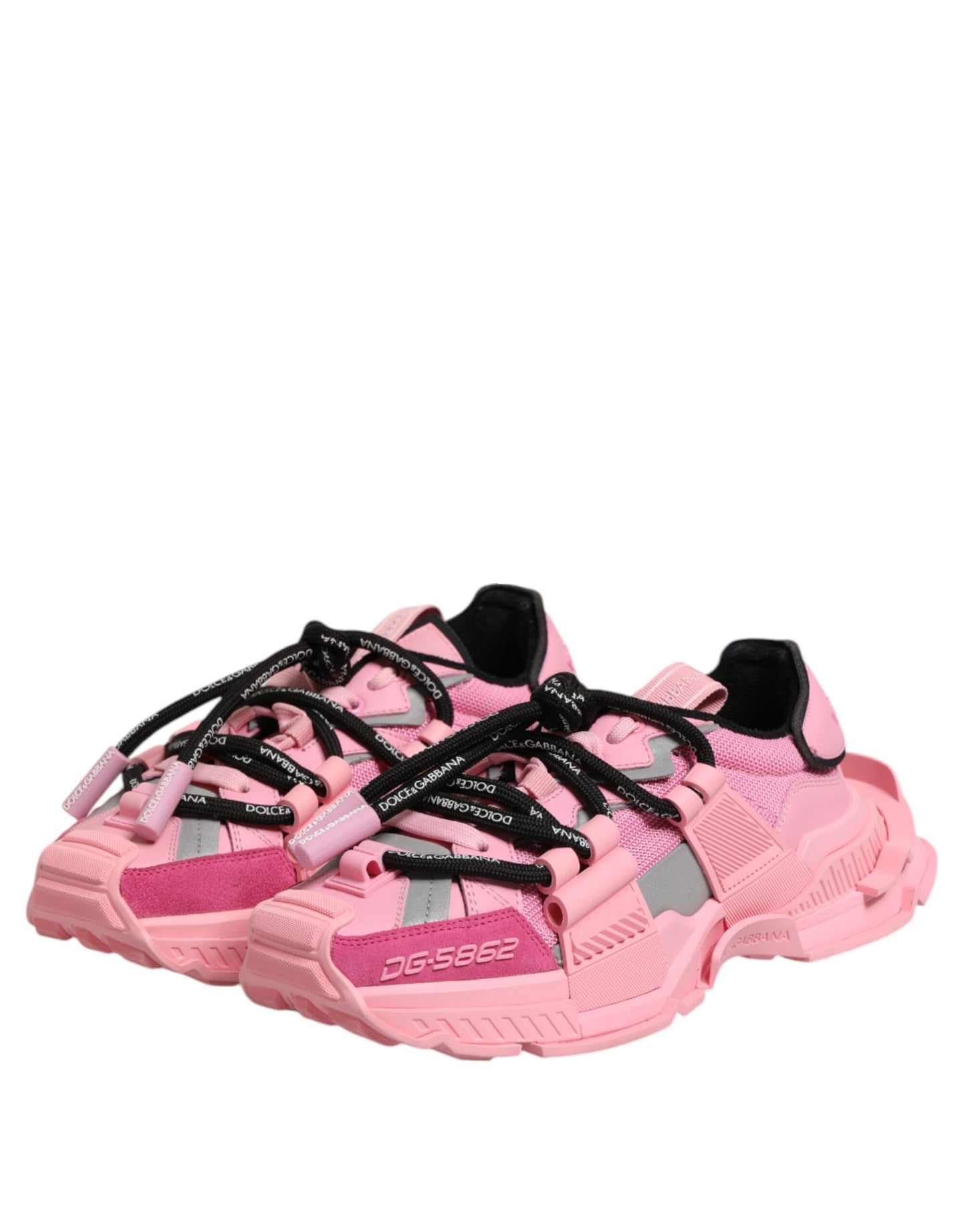 Dolce & Gabbana Pink Low Top Space Women's Sneakers