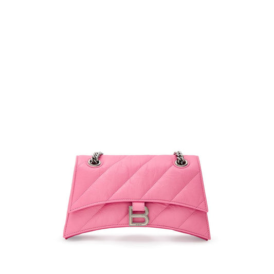 Balenciaga Pink Leather Crush Shoulder Bag