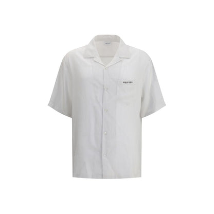 Alexander McQueen Thin Striped White Short Sleeved Shirt for Men