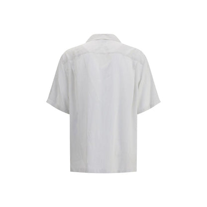 Alexander McQueen Thin Striped White Short Sleeved Shirt for Men