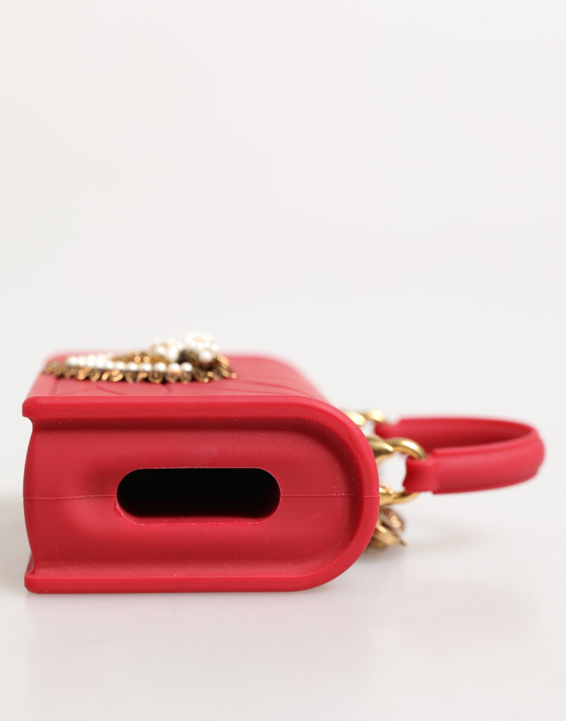 Dolce & Gabbana Red Silicone Devotion Heart Cover Bag for Airpods