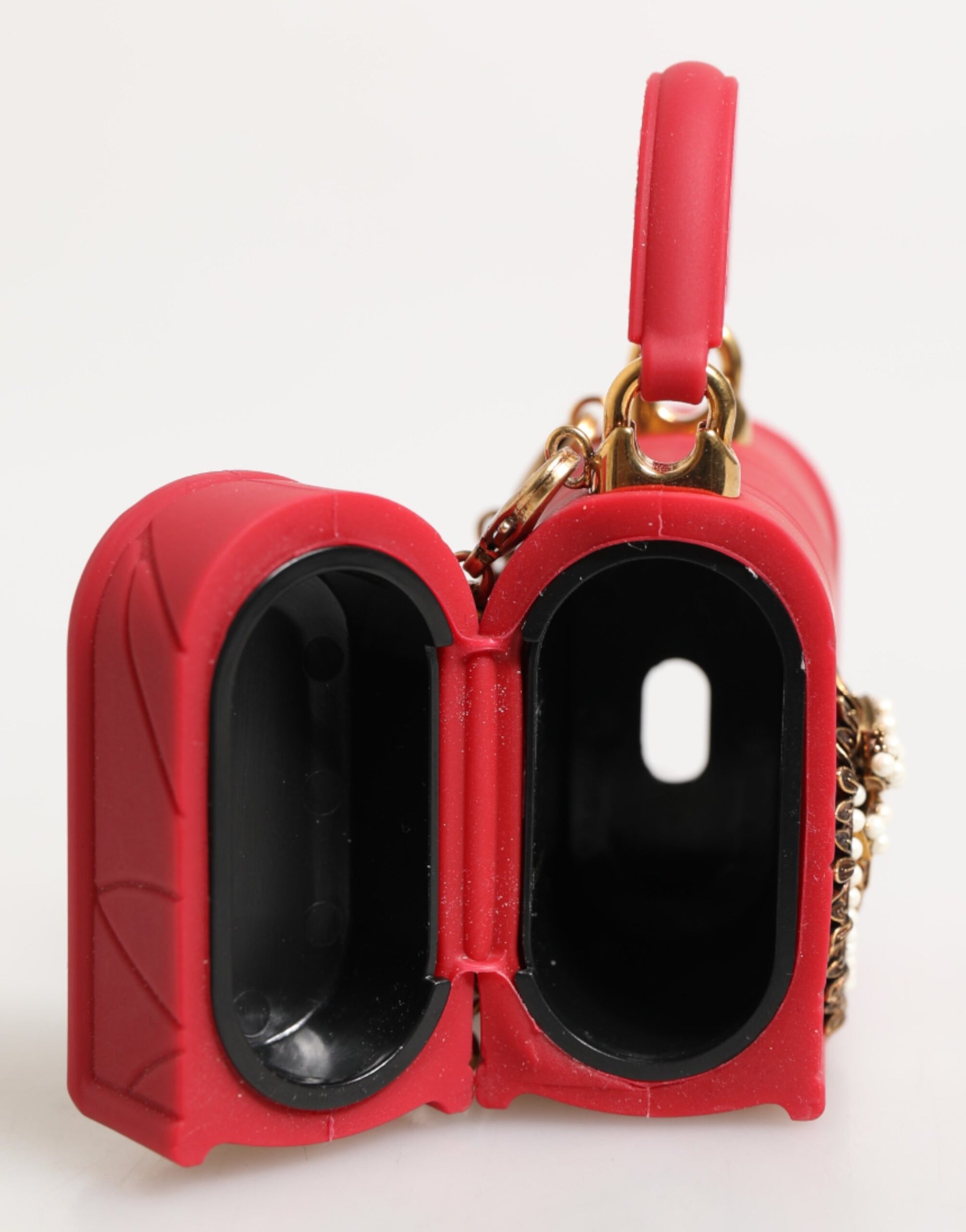 Dolce & Gabbana Red Silicone Devotion Heart Cover Bag for Airpods