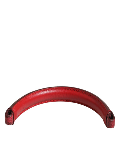 Dolce & Gabbana Red Small Ayers Leather Bag Handle with Shoulder Strap for Women