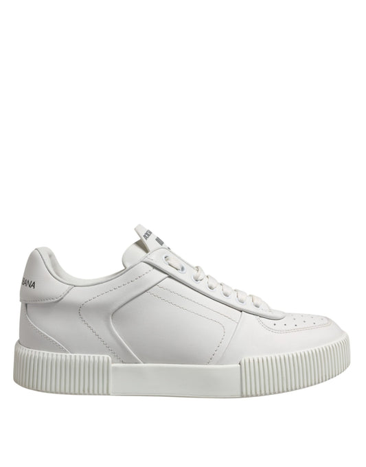 Dolce & Gabbana White Miami Leather Low Top Sneakers for Men