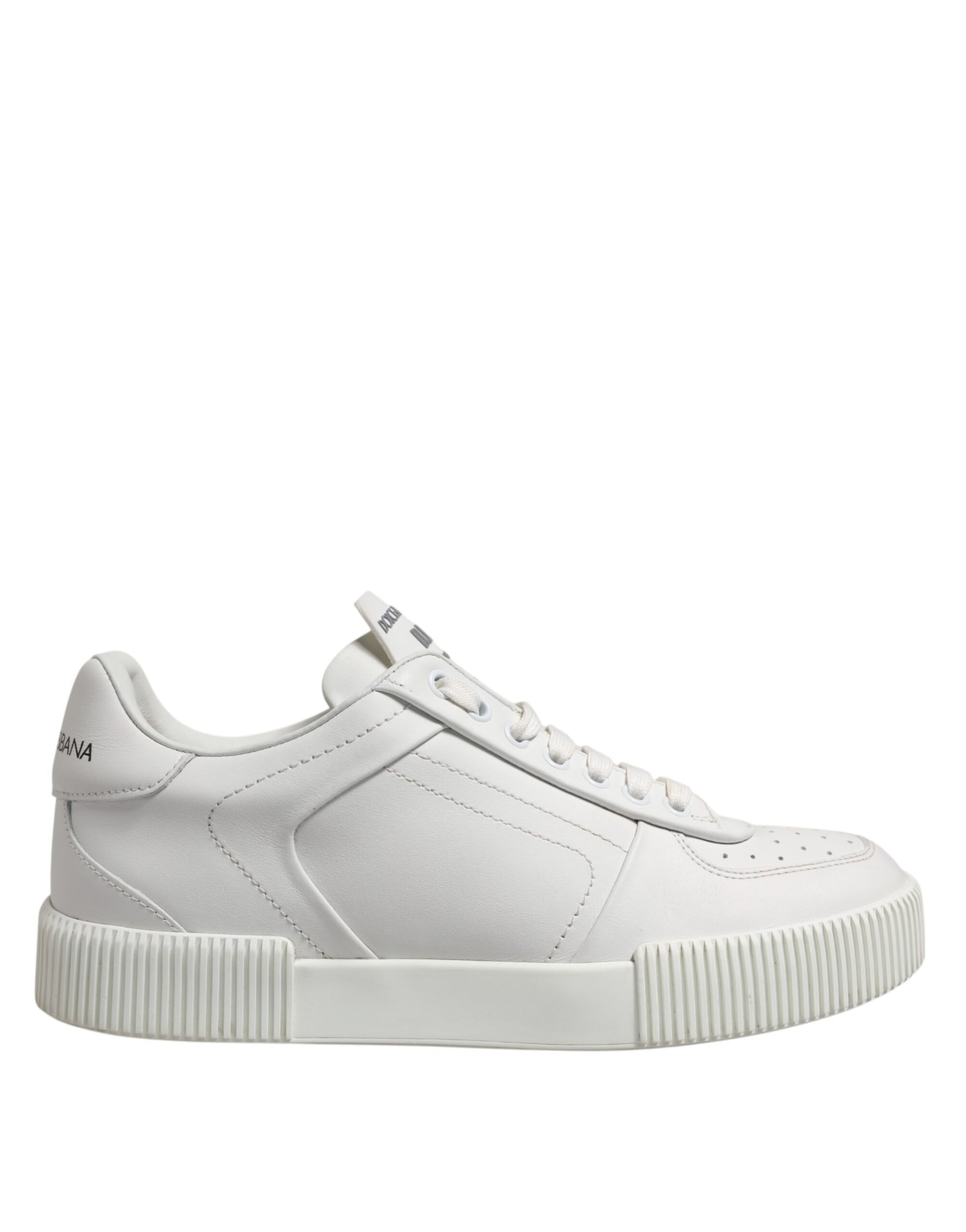 Dolce & Gabbana White Miami Leather Low Top Sneakers for Men