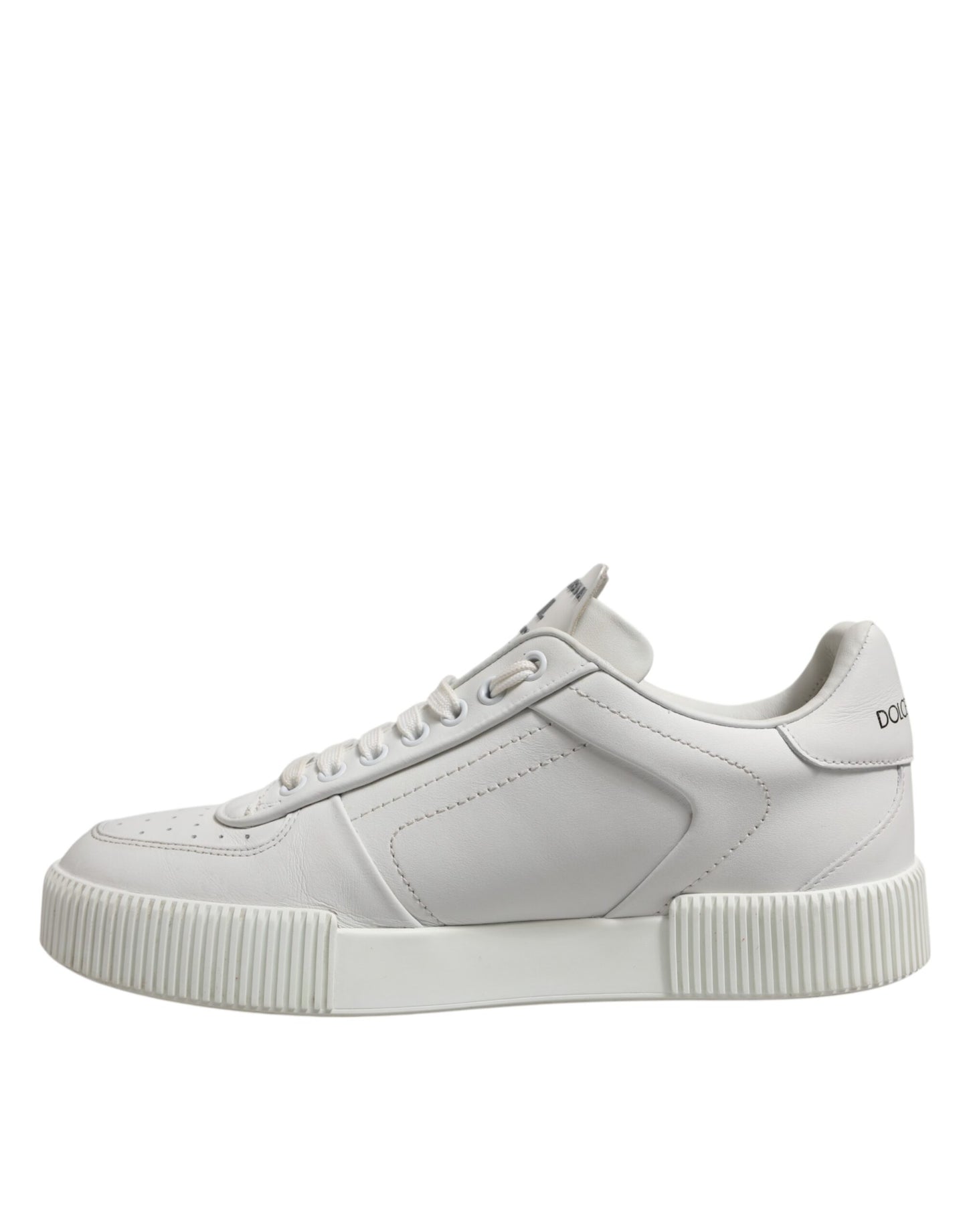 Dolce & Gabbana White Miami Leather Low Top Sneakers for Men