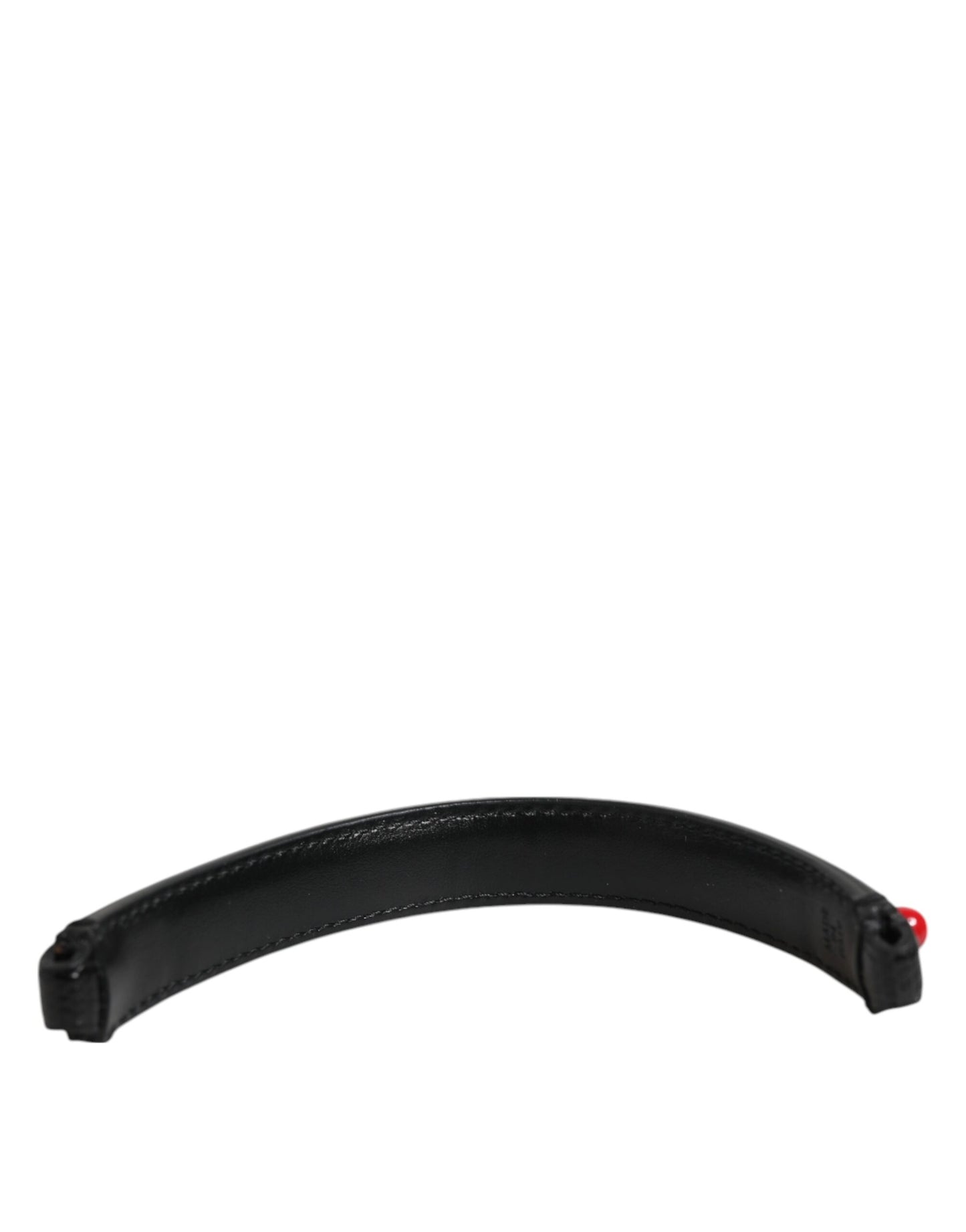 Dolce & Gabbana Black Embellished Leather Handbag Shoulder Strap