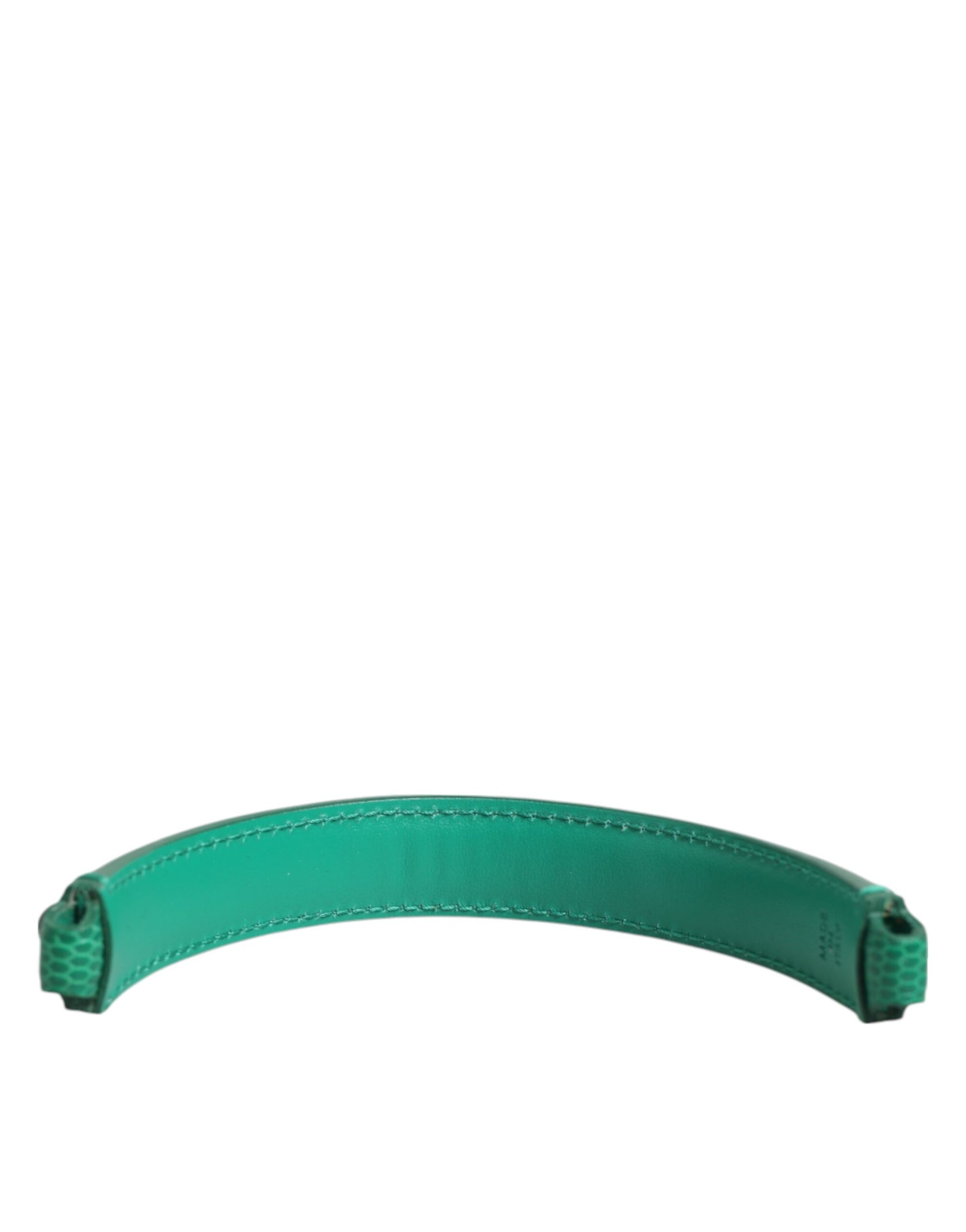 Dolce & Gabbana Green Embellished Leather Shoulder Strap