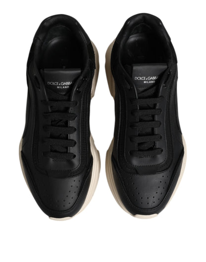 Dolce & Gabbana Black White Daymaster Low Top Sneakers for Men