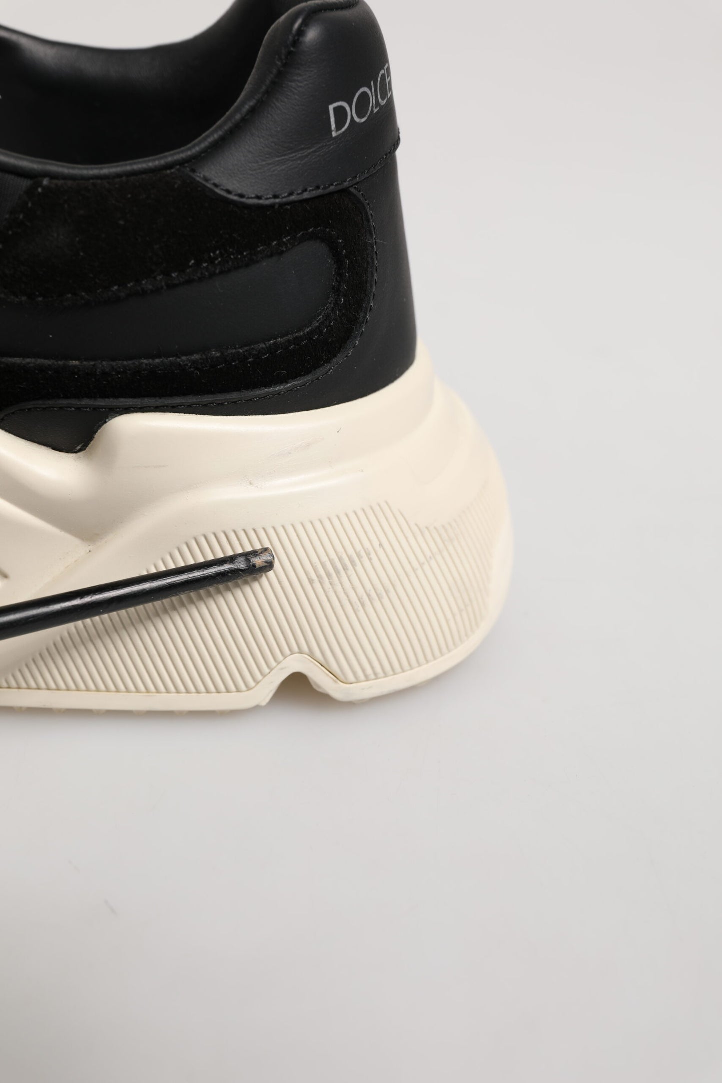 Dolce & Gabbana Black White Daymaster Low Top Sneakers for Men
