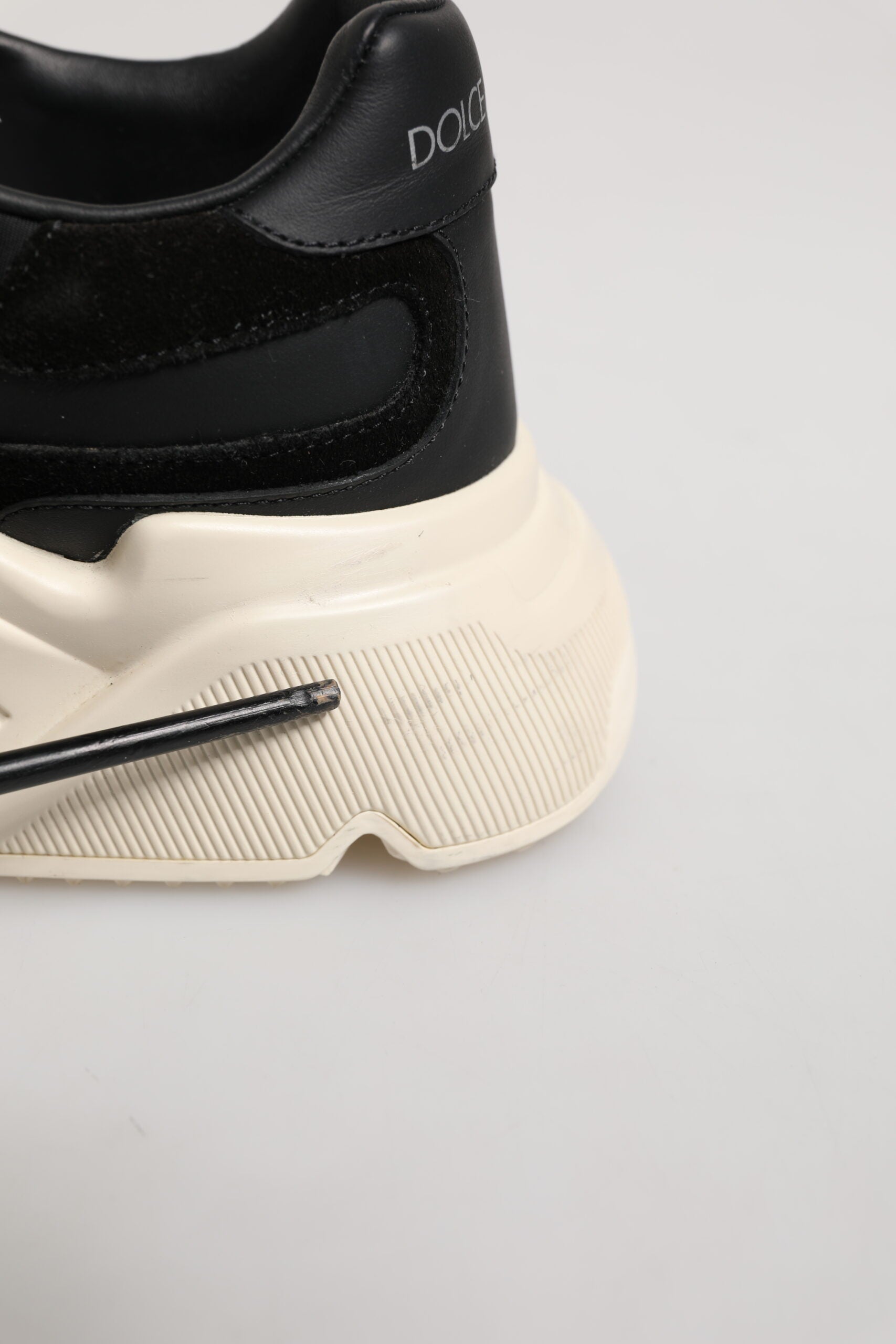 Dolce & Gabbana Black White Daymaster Low Top Sneakers for Men