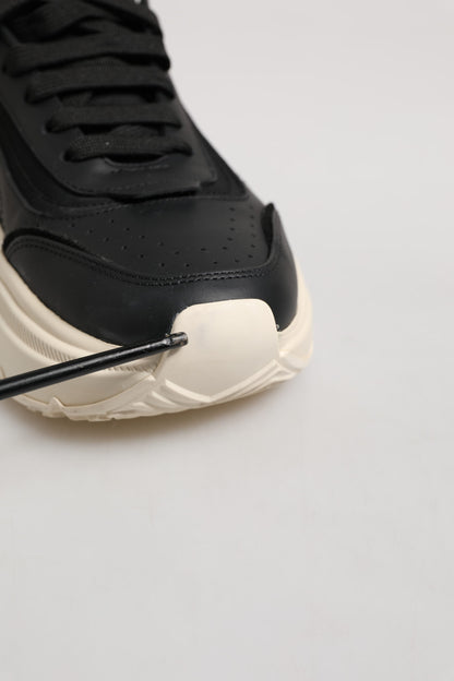 Dolce & Gabbana Black White Daymaster Low Top Sneakers for Men