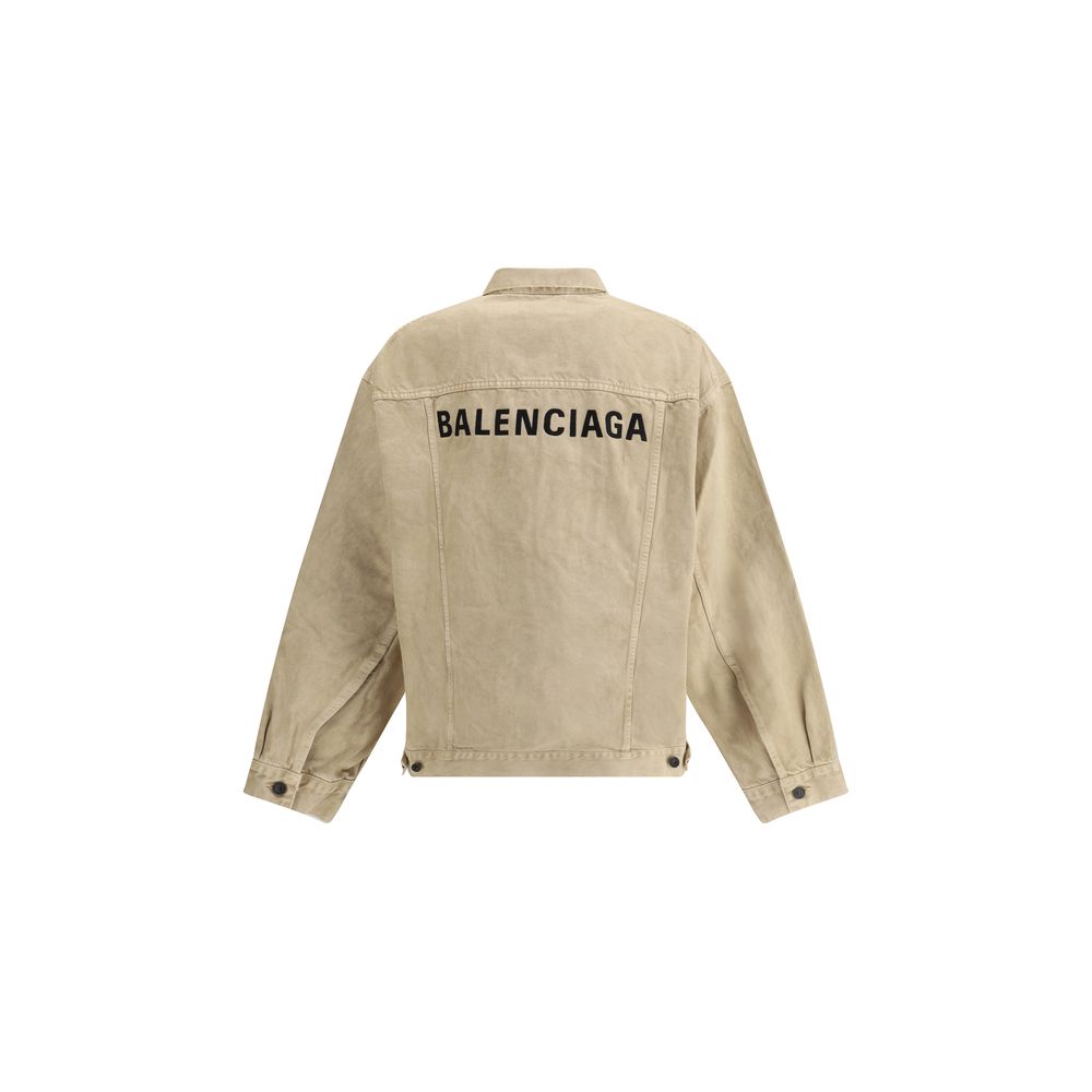Balenciaga Oversized Denim Jacket - Statement Outerwear Redefined