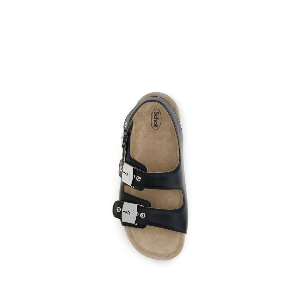 Balenciaga x Scholl Flat Sandals - Chic Comfort and Style