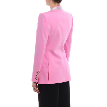 Dolce & Gabbana Pink Wool Single Breasted Blazer Jacket