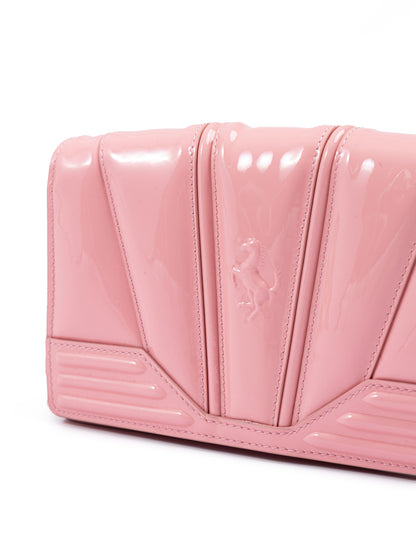 Ferrari Pink GT Patent Leather Bag with Chain