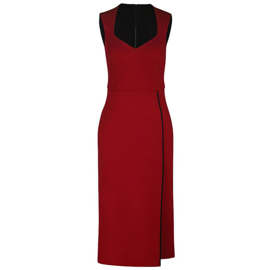 Dolce & Gabbana Red Corset Midi Dress