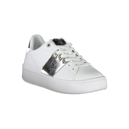 U.S. Polo Assn. White Polyester Sneaker