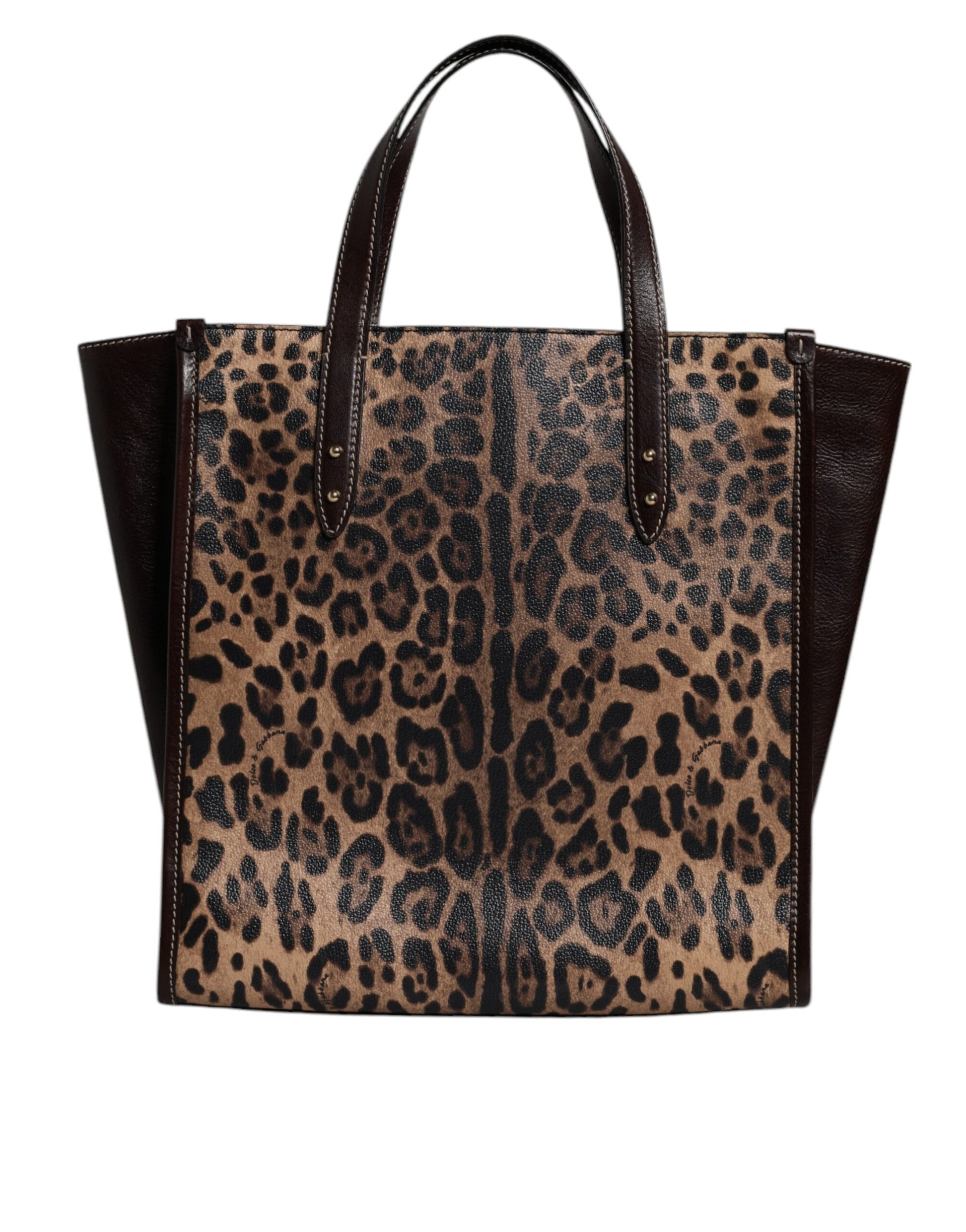 Dolce & Gabbana Multicolor Leopard Shopping Tote Shoulder Bag