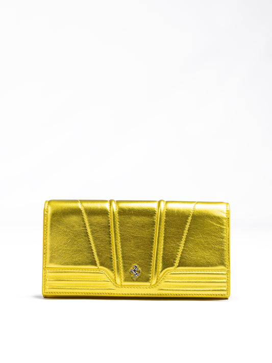 Ferrari Metal Yellow GT Patent Leather Purse