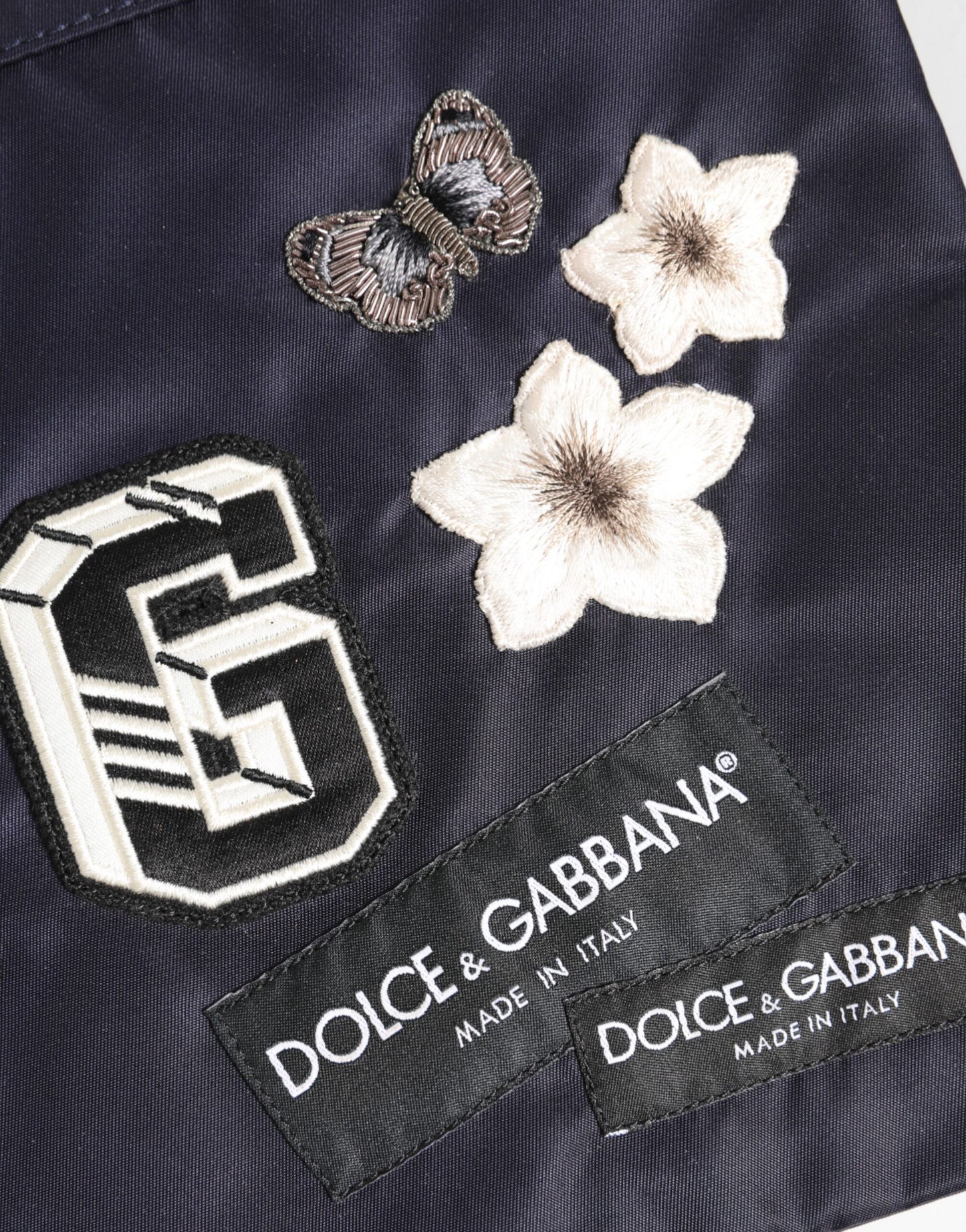 Dolce & Gabbana Blue DG Logo Patch Embellished Pouch Clutch for Men