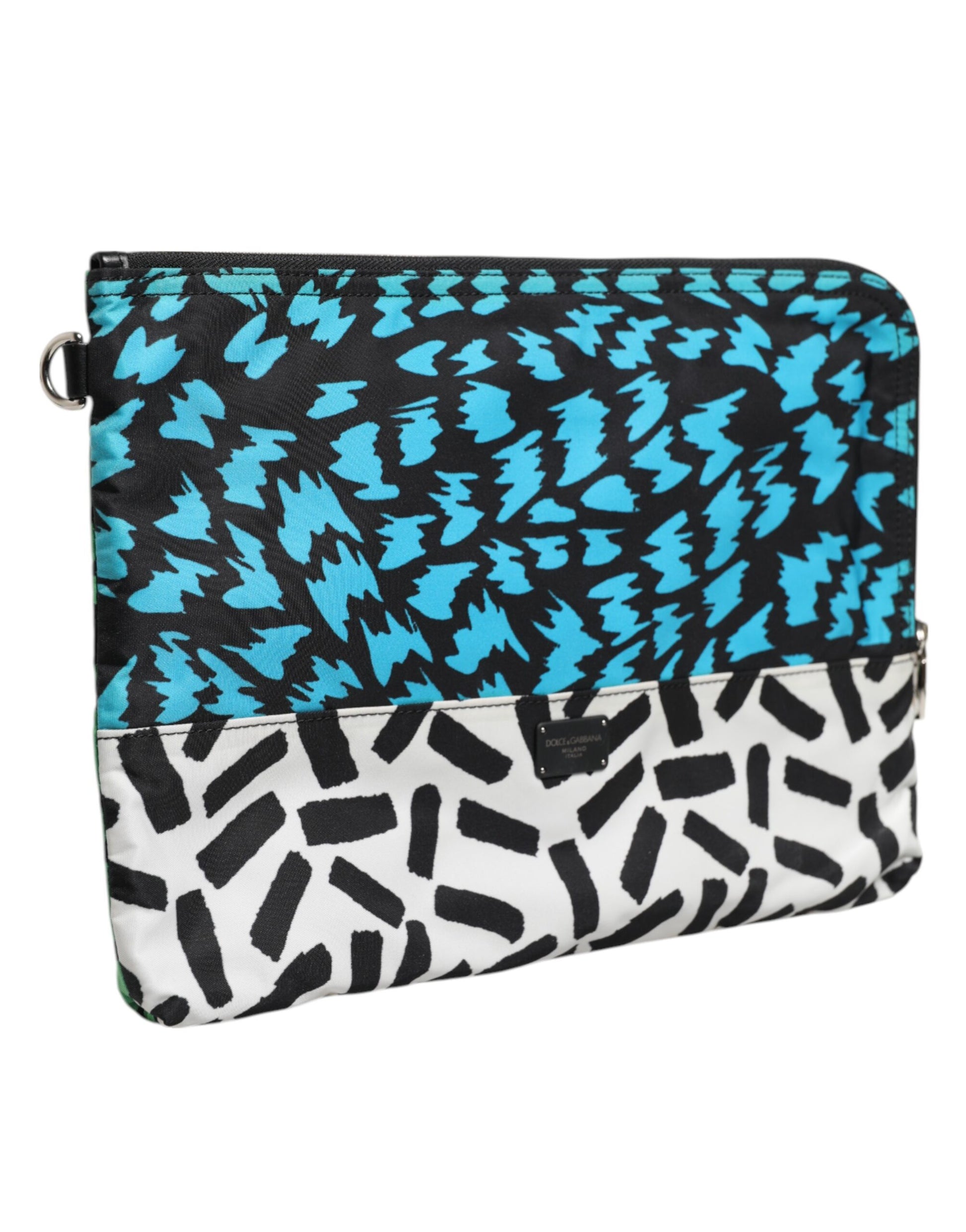 Dolce & Gabbana Multicolor Printed Nylon Logo Wash Bag for Men