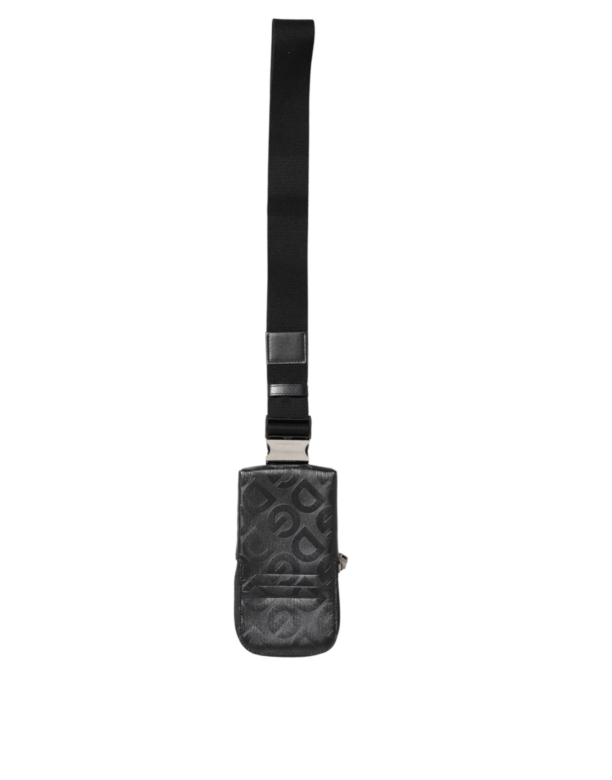 Dolce & Gabbana Gray DG Logo Mania Purse Phone Belt Waist Bag