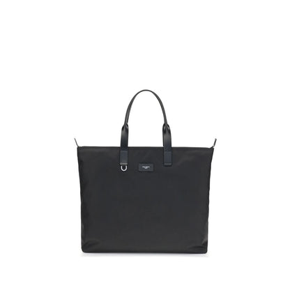 Dolce & Gabbana Black Adamo Line Crocodile Print Tote Bag