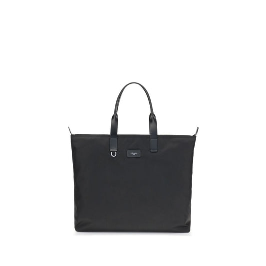 Dolce & Gabbana Black Adamo Line Crocodile Print Tote Bag