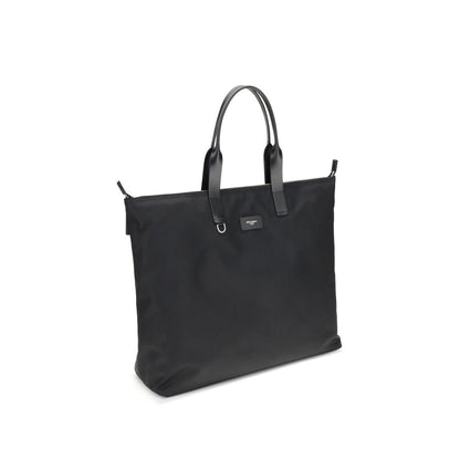 Dolce & Gabbana Black Adamo Line Crocodile Print Tote Bag