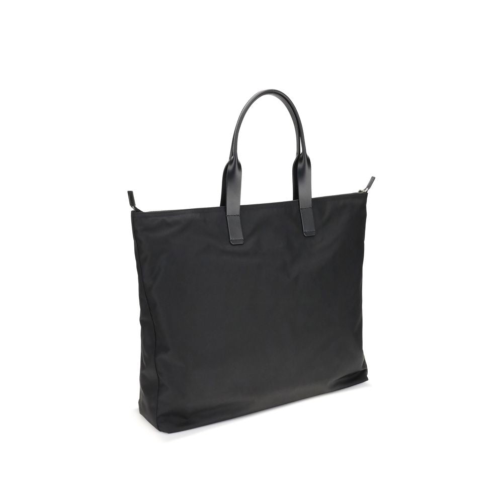 Dolce & Gabbana Black Adamo Line Crocodile Print Tote Bag