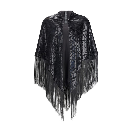 Giorgio Armani Velvet Shawl with Fringes